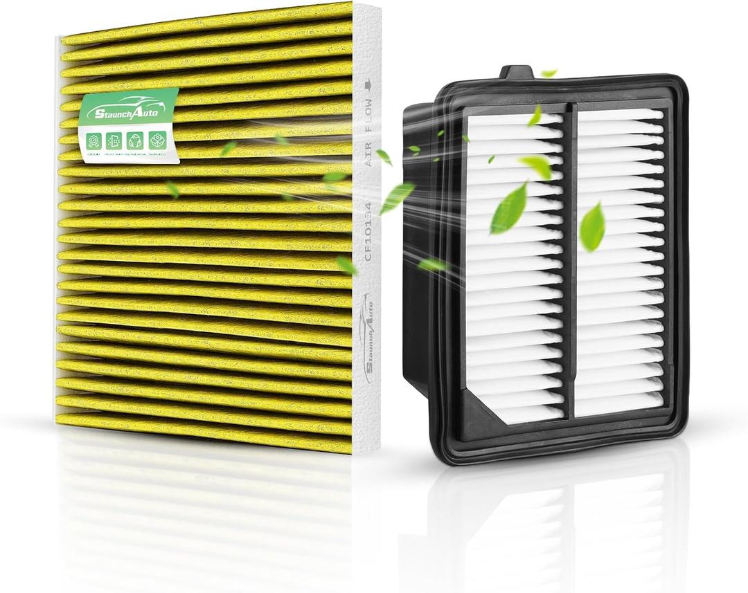 Engine and Cabin Air Filter Set, Replacement for 2014-2015 & 2017-2022 Honda Accord Hybrid 2.0L (Naturally Aspirated Only) - Activated Carbon - 2 Pack Automotive Accessories #CF10134 CA11399