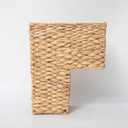 YAHUAN Stair Basket with Handles, Woven Water Hyacinth Stair Baskets for Carpeted Stairs, Stair Storage Basket Staircase Basket for Wooden Stairs (Water Hyacinth)