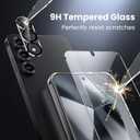 Magnetic for Samsung Galaxy S25 Case with Screen Protector*1 Camera Lens Protector*1, [12FT Mil-Grade Protection], Translucent Matte Back Slim Shockproof Case for Galaxy S25 6.2 inch, Clear