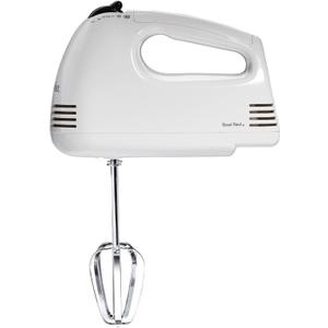 Proctor Silex Easy Mix 5-Speed Electric Hand Mixer with Bowl Rest, Compact and Lightweight, 100 Watts of Peak Power, White (62515PS)