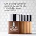 Clinique Acne Solutions Liquid Foundation Makeup With Salicylic Acid For Dry Combination to Oily Skin Types | Medium Coverage, Natural Matte Finish