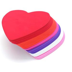 Mbjelir EVA Foam Heart Shape DIY Craft Set For Valentine/Mother's Day,Party Decorations 6 Colors(Pink, Red, Orange, White, Purplerose-Red)-6 Inch 35PCS
