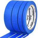 4 Pack Blue Painters Tape - Masking Tape 0.25", 0.50", 0.75", 1" Wide - Multi-Surface, Smart Adhesion, Multi-Size Pack - 360FT Total - Paint Tape for DIY, Labeling, Art, Car (#3910)