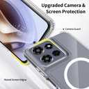 Magnetic Case for Motorola Moto G Power 2025, [Compatible with MagSafe] Built-in Flat Metal Kickstand, Thicken Bumper Frame Military Grade Protection Phone Cover for Moto G Power 5G 2025 (Clear)