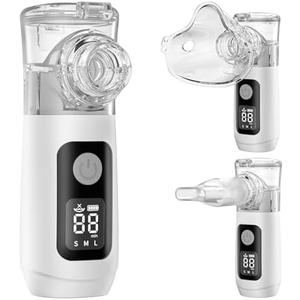 The SWIRLER Nebulizer, Smart Digital Display Portable Nebulizer for Adults and Kids, Portable Nebulizer Machine with Mouthpiece and Mask, Handheld Nebulizer for Travel and Home Use