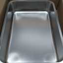 Large Stainless Steel Litter Box with High Sided, Metal Cat Litter Box, Odor-Free Non-Stick Litterbox Pan, Easy to Clean Pet Supplies Toilet Tray for Indoor Cats, Kittens or Multicat Homes