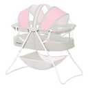 Dream On Me Karley Portable Infant Bassinet, Double Mesh Canopy, Grey and Pink