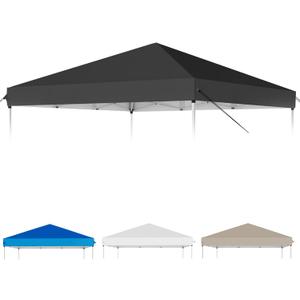 1010 Canopy Replacement Top, Pop Up Canopy Replacement Tent Cover for Straight Leg Frame, Waterproof Canopy Top Cover for Garden Patio Camping (120"x120" Top)(Top Only)(Black)