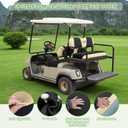 10L0L Golf Cart Front & Rear Seat Covers Full Set for Yamaha G2 G8 G9 G11 G14 G16 G19 G20 G21 G22 & Club Car DS Pre-2000, Tomberlin Emerge E2, E-Z-GO Marathon, Fits 4 Passenger Seat Golf Cart