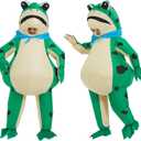 Funny Frog Outfit Inflatable Frog Costume Blow-up Cosplay Costume for Adult/Birthday/Halloween, One Size Fits The Adults From 4'9'' to 6'2'' (150cm-190cm)