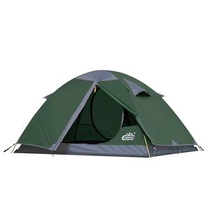 2 Person Backpacking Tent, Waterproof Windproof Two Person Tent, Lightweight Easy Setup 2 Man Tent for Camping, Hiking, Biking, Cycling, Motorbiking, Mountaineering - Green