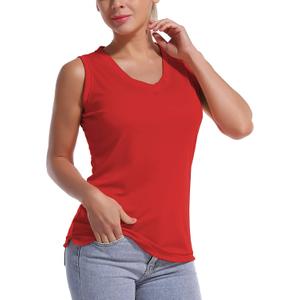 BUBBLELIME Women's Short/Sleeveless Sleeve UPF 50+ V Neck Athletic T-Shirt Tank Tops Workout Quick Dry Tops (X-Large)