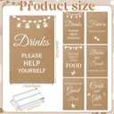 6 Pcs Kraft Baby Shower Table Decorations Acrylic Sign Centerpieces with Stand Take One Sign Birthday Decorations Party Supplies 5 x 7"