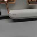 Vinyl Record Player Bluetooth Vintage 3-Speed Portable Suitcase Turntables with Built-in Speakers, Belt-Driven LP Player Support USB Recording AUX-in RCA Line Out Headphone Jack, White (White Rose Gold)