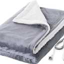 Pure Enrichment WeightedWarmth - 2-in-1 Heated Weighted Blanket, 13 lbs (50” x 60”) Large, 4 Relaxing InstaHeat™ Settings, Cozy and Soft Micromink and Sherpa, Reversible Throw with Storage Bag