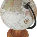 Deco 79 Mango Wood Globe with Wood Base, 9" x 8" x 13", Brown
