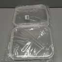 Clear Hard Shell Zipper Case 3 PCS Clear Cosmetic Make up Bag Waterproof Travel Toiletry Bag for Women, Hard Plastic Zipper Pouches Portable Travel Storage Organizer Bins (White, 10"x8"x2")