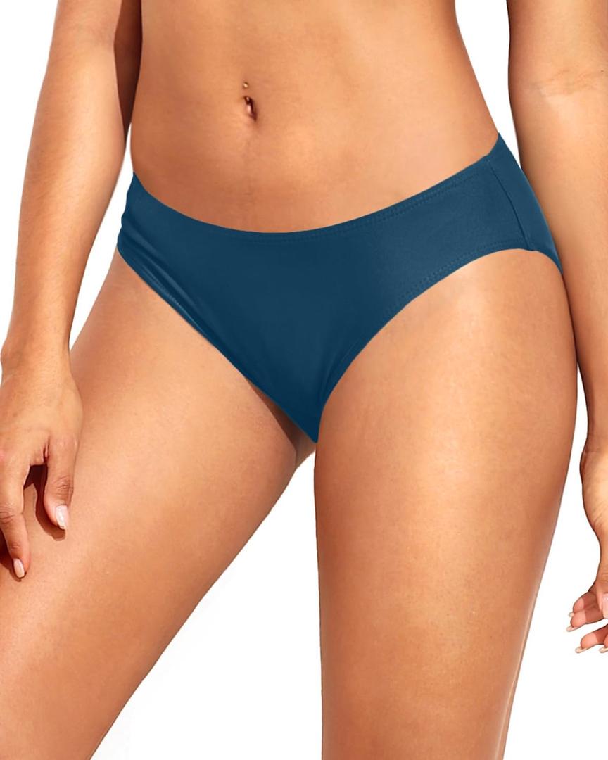 Women Bikini Bottom Full Coverage Bathing Suit Bottoms Swimsuit Bottom | Low Waist Design, Side Strap Cutout, Full Rear Coverage, Secure Fit, Soft Breathable Fabric (XS)