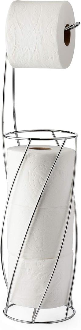 Better Living Products 54640 TWIST Toilet Caddy and Toilet Paper Reserve, Chrome