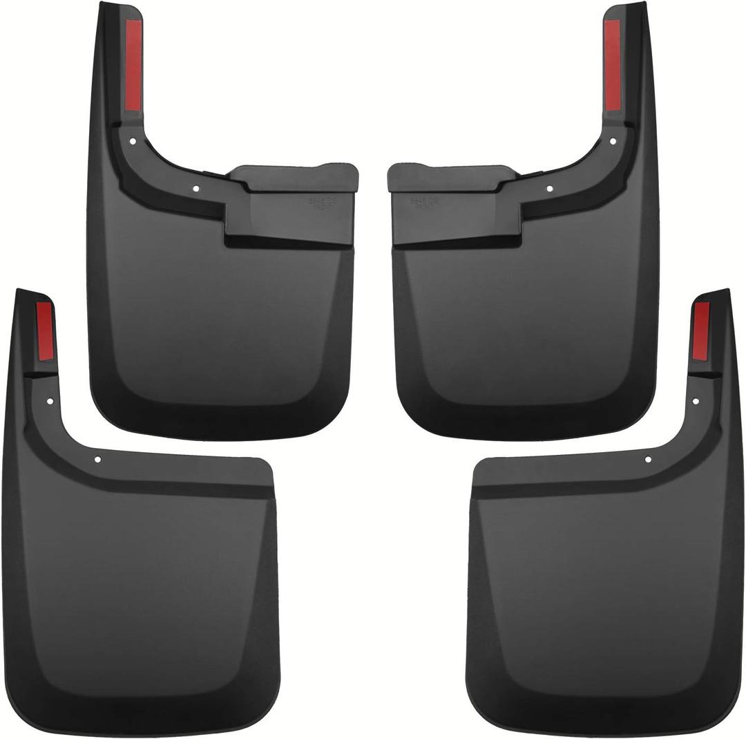 Tecoom Compatible with 2017-2024 Ford F250 F350 Mud Flaps Splash Guards Front and Rear Mud Guards (Without OEM Fender Flares) 4PCS Black