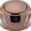 SYLVANIA SRCD261-B-CHAMPAGNE Portable CD Player with AM/FM Radio (Champagne)