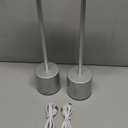 Silver Cordless Table Lamp Rechargeable - 2 Pack 5000mAH Battery Operated Lamp for Counter, 3 Color Stepless Dimming Waterproof LED Wireless Lamp for Dining Kitchen, Outdoor Patio, Touch Control