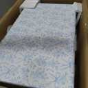 Rool Floral Decorative Storage Trunk Set of 2, Blue Metal Keepsake Trunks