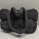 Herald Puffer Tote Bag for Women, Large Quilted Puffy Handbag Lightweight Satchel Purse with Cup Holder & Compartment