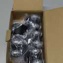 Office Chair Wheels, 2 Inch Rubber Rollers, Heavy Duty, Safe for Hardwood Floors, Carpets, Mats, Universal Size 11x22mm, Smooth and Quiet, Black, Set of 5 (Grey)