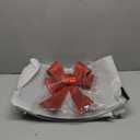 Metal Christmas Tree Collar - Tree Collars for Artificial Trees - 24in Tree Base Cover with Red Bow for 6ft 7.5ft Trees (Black)