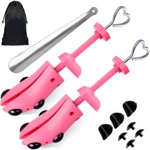 LANNEY Shoe Stretcher for Women & Men Wide Feet - Premium Shoe Expander Widener Stretch Length Width (S for Women US Size5.5-10, Pink)
