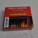 BBQ Gloves, 1472F Extreme Heat Resistant Grill Gloves, Non-Slip Food Grade Silicone Oven Mitts for Kitchen, Cooking, Barbecue, Baking, Smoker (11inch) (Black)