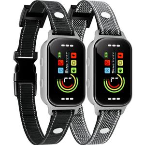 Bark Collar, Fotuial 2 Pack Dog Bark Collar for Small, Medium, Large 5-150 lbsDogs- Smart Rechargeable Anti-Barking Training Collar with 7 Adjustable Sensitivity-Bark Shock Collar with Beep Vibratio