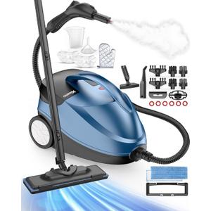 Pressurized Handheld Steam Cleaner for Home Use with 30 Accessories  Heavy Duty Portable Steamer with 1.5L Tank for Tile Floors, Couches, Cars, Removes Dirt, Grease & Grout