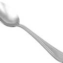 Amazon Basics Stainless Steel Dishwasher Safe Dinner Spoons with Pearled Edge, Large Tablespoons, 7.7 inches, Pack of 12, Silver