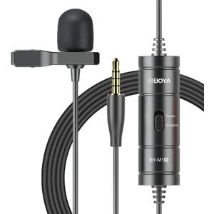 BOYA BY-M1S Professional Lavalier Lapel Microphone Omnidirectional Condenser Mic for iPhone Android Smartphone DSLR Camera, Camcorders, Audio Recorders, PC Laptop Recording