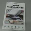 2 x SXhyf Cleaning Brush - Hard Bristle Crevice Cleaning Brush, Multifunctional Gap Scrub Brush, Kitchen Essentials, Bathroom Cleaner Tools for Household Use, Home, Window, Toilet, Stove (Black Bristle Black Handle)