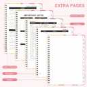 2 x 2026 Planner, Weekly and Monthly Calendar Planner Book, Jan 2026 - Dec 2026, Planning Agenda for Desk Accessories and School Supplies - A5 (6.3'' x 8.5'') (Red Flower)