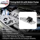 Timing Belt Kit with Water Pump | Compatible with 2003-2018 Honda Accord Odyssey Pilot, Acura MDX RDX RL TL TSX & Saturn Vue 3.0L 3.5L 3.7L Vehicles | Replaces# 19200-RDV-J01, TKH002, TCKWP329