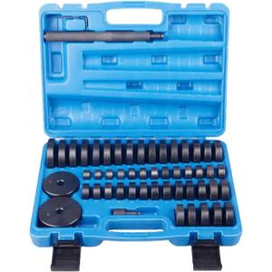 52 in 1 Custom Bushing Driver Set, Transmission Bushing Driver Removal Set Wheel Axle Bearing Race and Seal Installer Tool Kit (Blue)