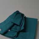 Barossa Design Soft Microfiber Fabric Shower Liner or Curtain, Hotel Quality, Machine Washable, Water Repellent, Turquoise, 70 x 72 inches