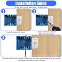 3Pcs 2 Gang Electrical Box Adjustable Electrical Outlet Boxs 34 Cubic Inch Awg Standard Plastic Electricals Box for Switches, Gfci and Duplex Receptacles(Blue)