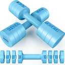 Adjustable Weight Dumbbells Set- A Pair 4lb 6lb 8lb 10lb (2lb-5lb Each) Free Weights Set for Women at Home Gym Equipment Workouts Strength Training for Teens (Blue)