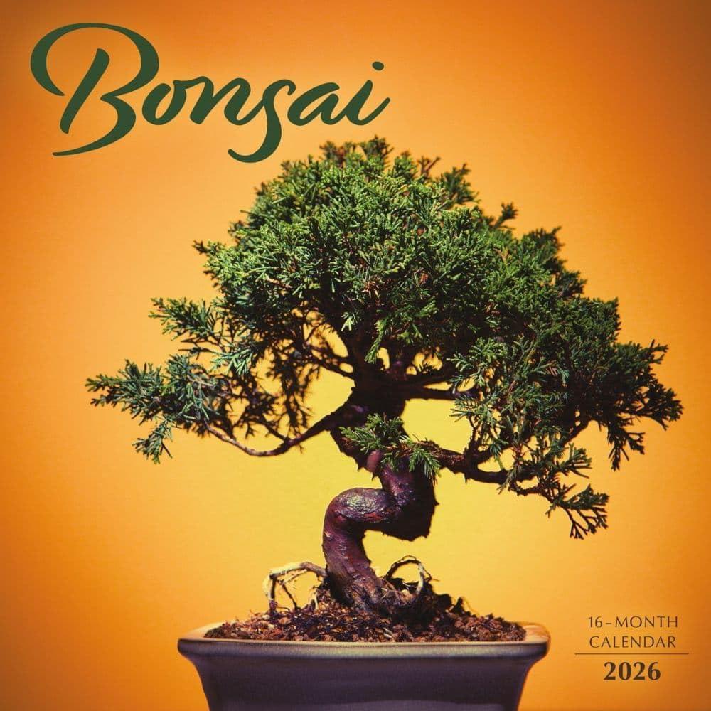 Carousel Calendars, Bonsai 2026 Wall Calendar, 12'' X 12'', 16-Month Calendar with Stapled Binding
