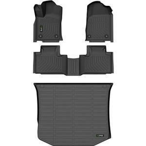 All Weather Car Floor Mats & Cargo Liner for Grand Cherokee 2016-2021/ Grand Cherokee WK 2022 (Not for L) Custom Fit Full Set Accessories - Black