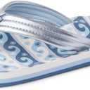 Reef Kids' Ahi Beach Flip Flop, Soft Cushion Footbed, Water Friendly, Wavey, 1