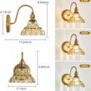Vintage Amber Bedroom Wall Sconces 1-Light Hardwired Wall Mount Wall Light Fixtures for Bathroom Hallway Kitchen Dress Room