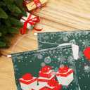 Merry Christmas Porch Signs, 2pcs Christmas Vertical Porch Signs Xmas Gift Boxes Snowman Porch Sign Front Door Banners Decorations for Xmas Party Outdoor Indoor Decor Supplies (71x12 Inch)