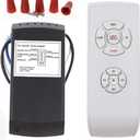 LPHUMEX Universal Ceiling Fan Remote Control Kit, 3-in-1 Ceiling Fan Light Timing & Speed Remote, for Hunter/Harbor Breeze/Westinghouse/Honeywell/Other Ceiling Fan lamp