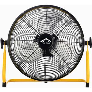Tech Drive Floor Fan, 14" Portable Battery Operated Fan with Metal Blade and 360 Adjustable Tilting, DC 5V Rechargeable Cordless Fan for Indoor and Camping Travel Outdoor, Power cord Not included
